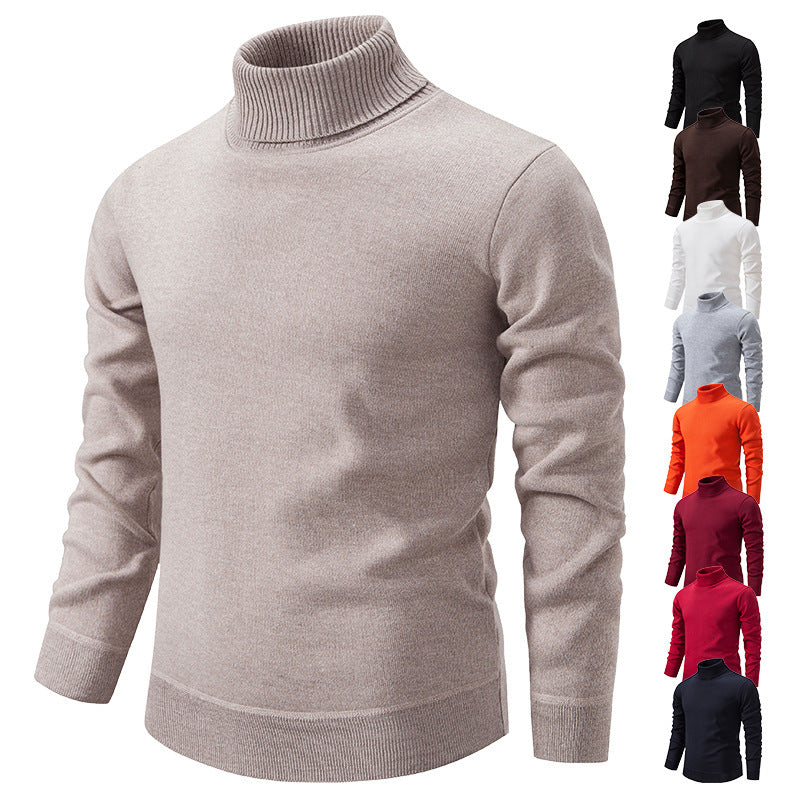 Autumn And Winter Velvet Thickening Sweater Knitwear Men's Turtleneck - ARCHSHOPE