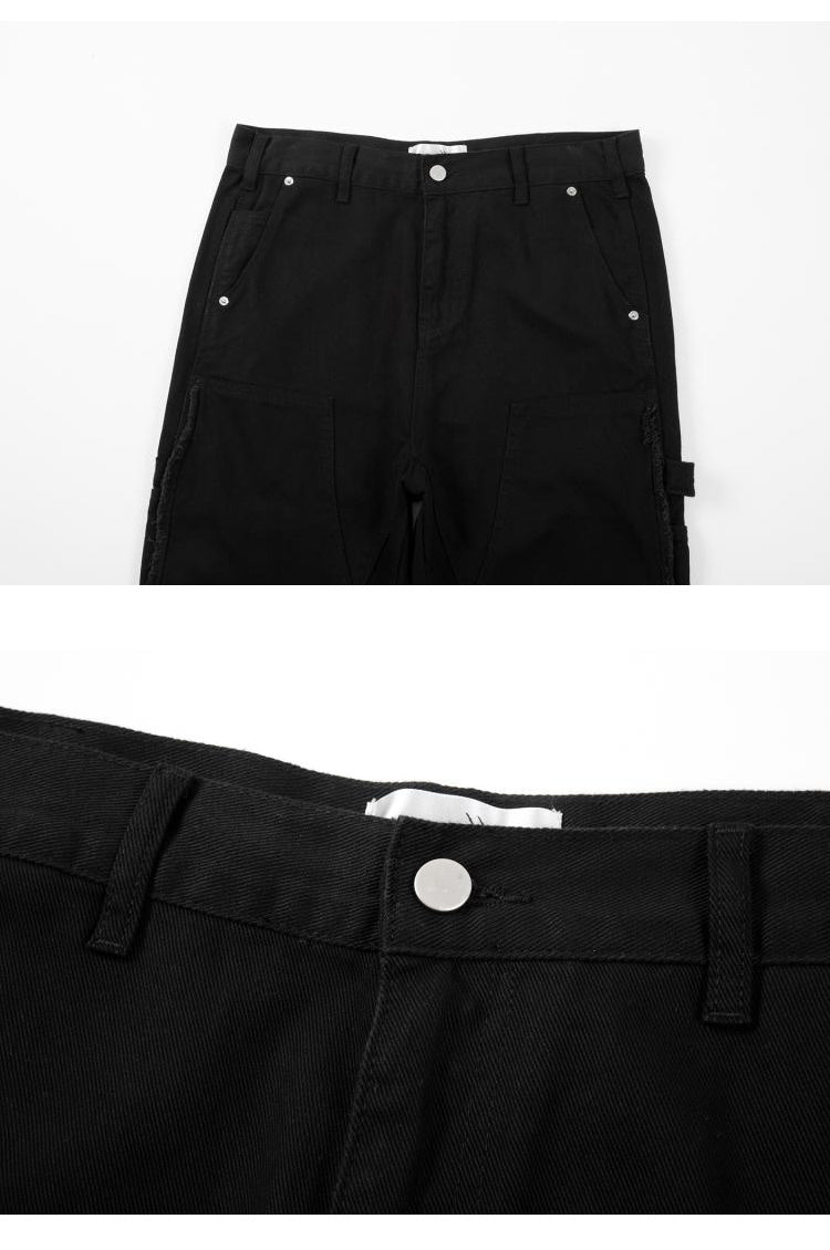 High Street Straight Leg Skinny Jeans Herren Schwarz und Weiß