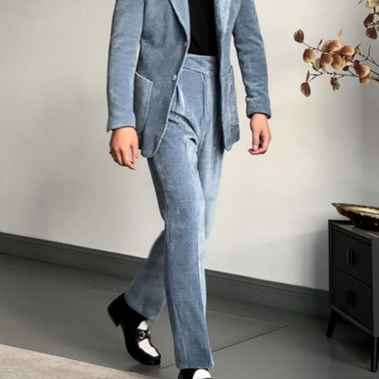 Mittelhohe Taille Anzughose Herren Freizeithose Slim Drooping Straight