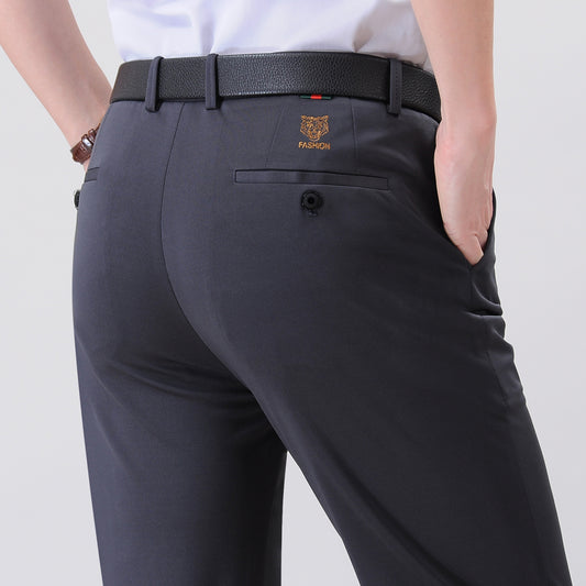 Leggings en soie glacée fine et pantalon d'affaires épais anti-rides