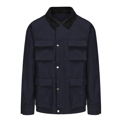 Veste zippée de couleur unie pour homme