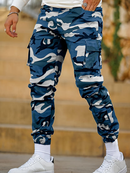 Multi-Pocket Camouflage Knöchelgebundene Herren Overalls Mode Sport Casual Hosen Frühling und Herbst