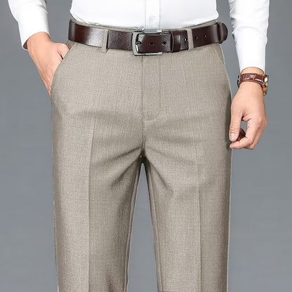 Herren Business Anzughose Drapierte Freizeithose
