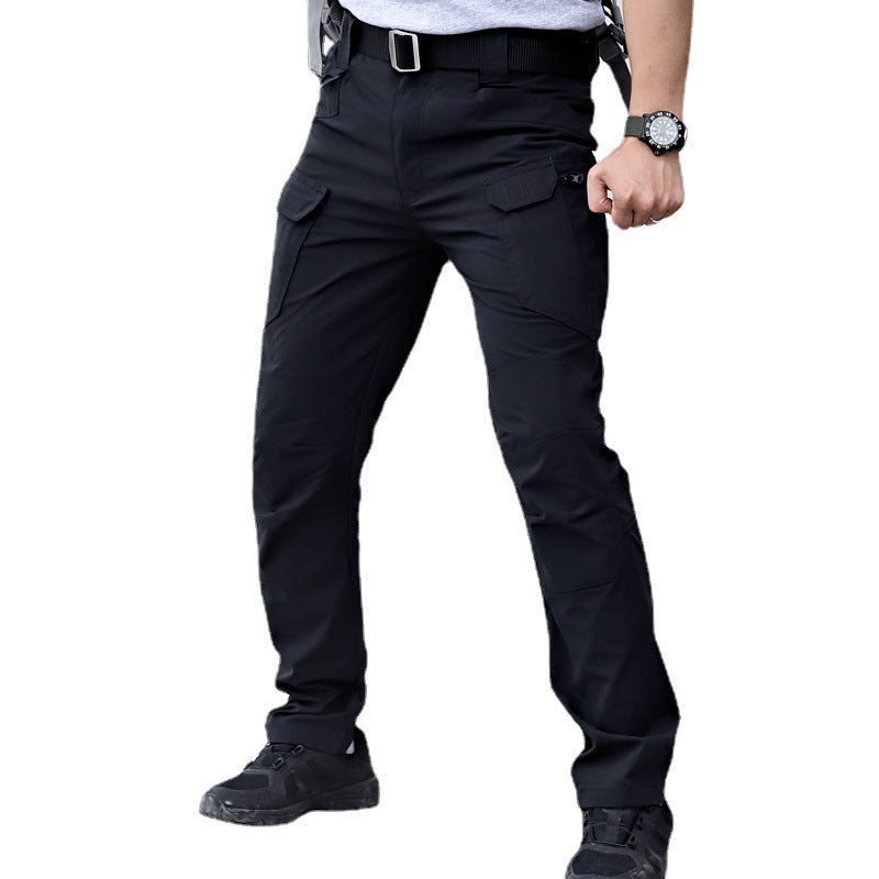 Lockere, schnelltrocknende Stretch-Cargohose mit Camouflage-Muster für Herren