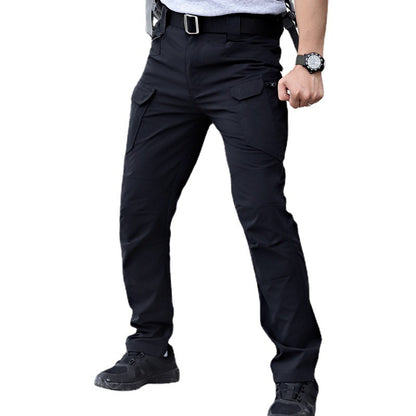 Lockere, schnelltrocknende Stretch-Cargohose mit Camouflage-Muster für Herren