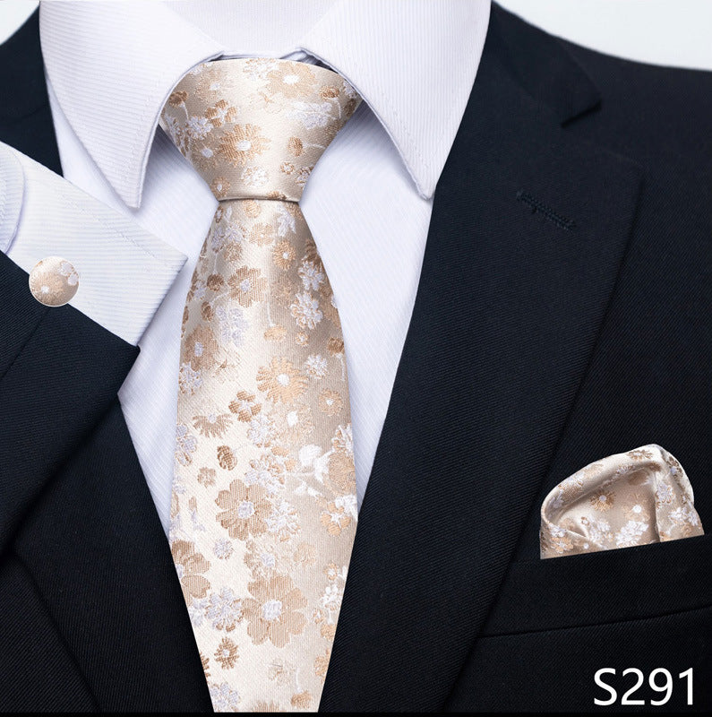 Men's Creative All-match Business Formal Wear Tie Scarf Cuff Buckle Set - ARCHSHOPE