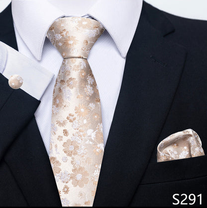 Men's Creative All-match Business Formal Wear Tie Scarf Cuff Buckle Set - ARCHSHOPE