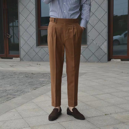 Pantalon de costume slim à brides et boucle Paris