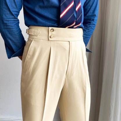 Casual High Waist Men's Business Suit Pants - ARCHSHOPE