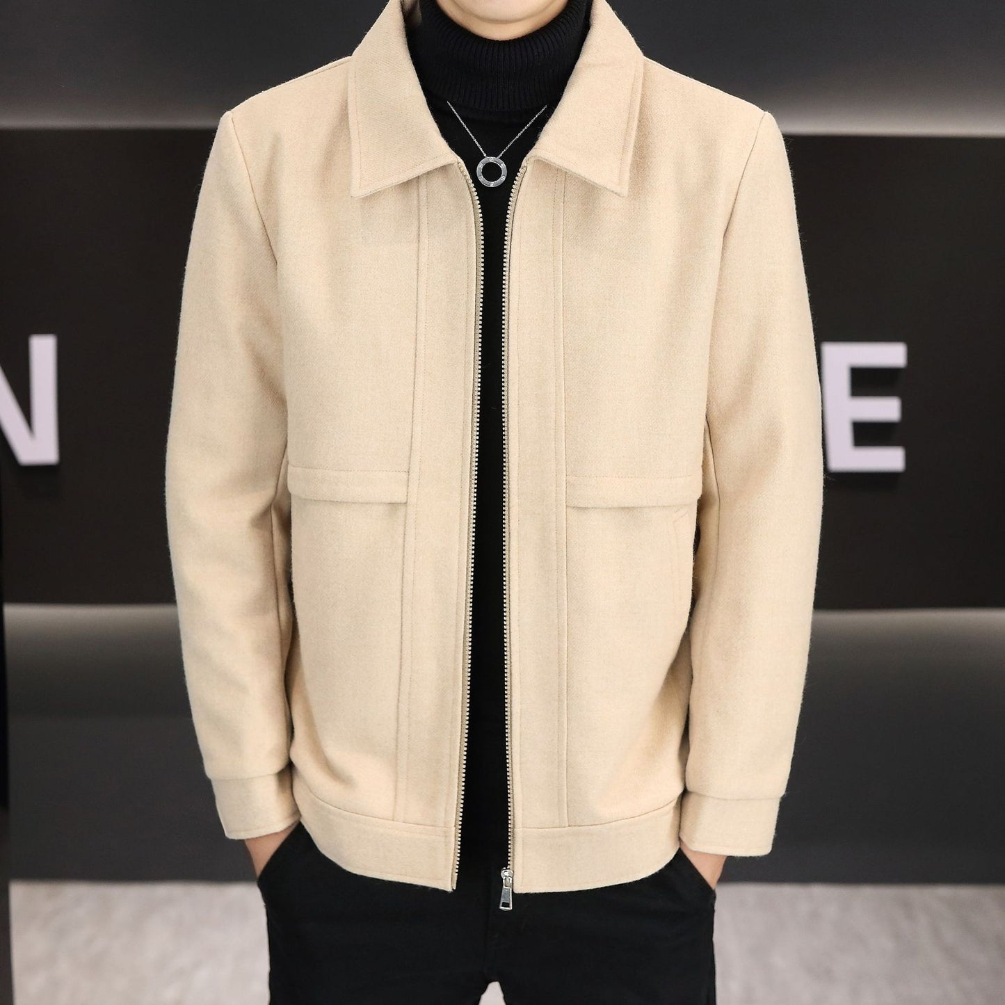 East Season – Lässige, schöne Jacke mit Polokragen in hochwertiger Qualität