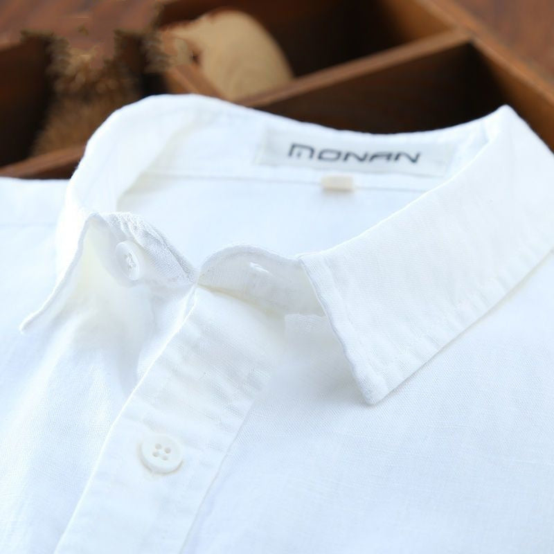 Summer Men's Cotton And Linen Casual Long Sleeve Shirt Thin - ARCHSHOPE