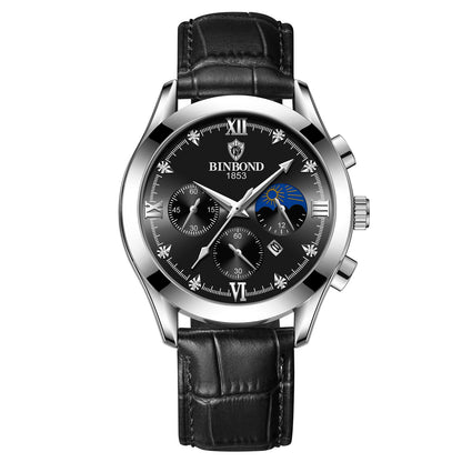 Waterproof Luminous Calendar Men's Fashion Genuine Leather Watch - ARCHSHOPE
