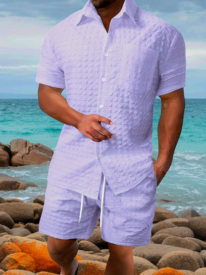 Chemises d'été pour hommes, costume imprimé extérieur
