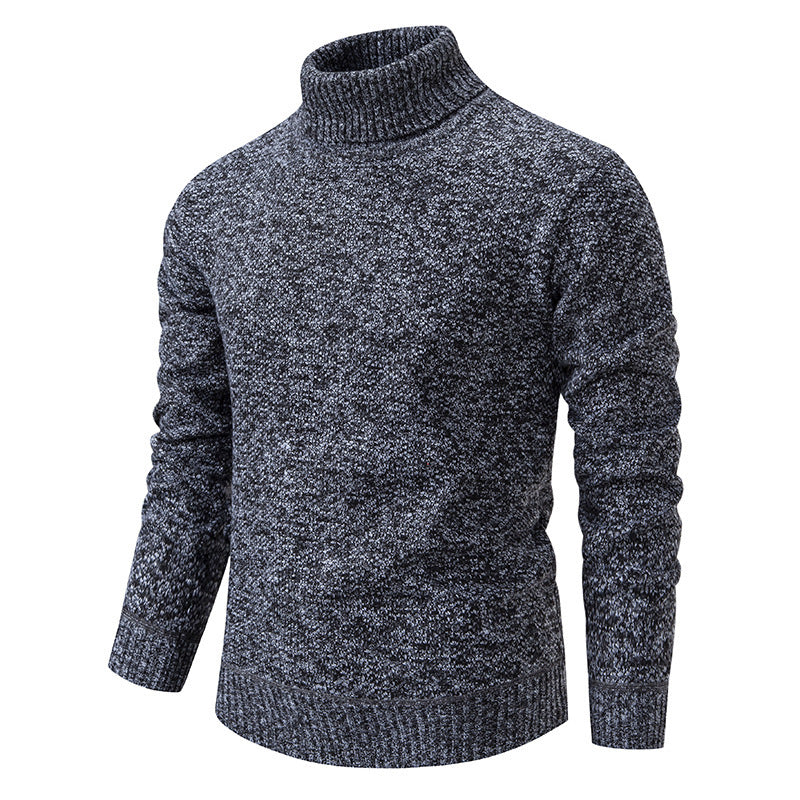 Pull décontracté de couleur unie pour homme, coupe slim