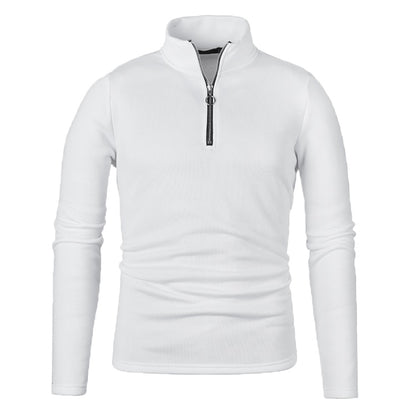 Winter Herren Pullover Knopfleiste Reißverschluss Design Volltonfarbe