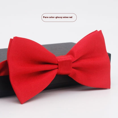 Men's Solid Color Formal Wear Wedding Business Casual Groom Groomsman Bow Tie - ARCHSHOPE