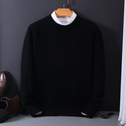 Rundhalspullover Lockerer Oversize-Strickpullover