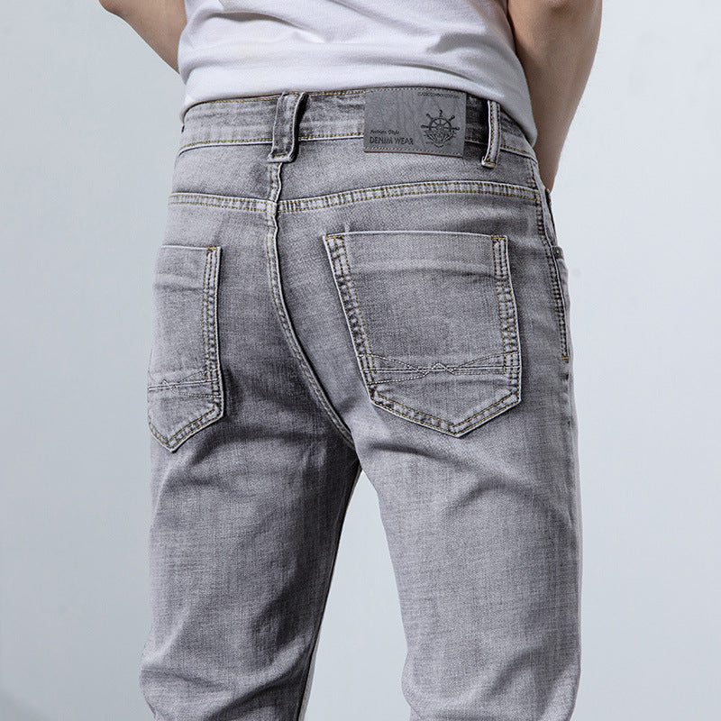 Gerade elastische Trend vielseitige Retro-Nostalgie-Jeans für Männer