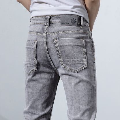 Gerade elastische Trend vielseitige Retro-Nostalgie-Jeans für Männer