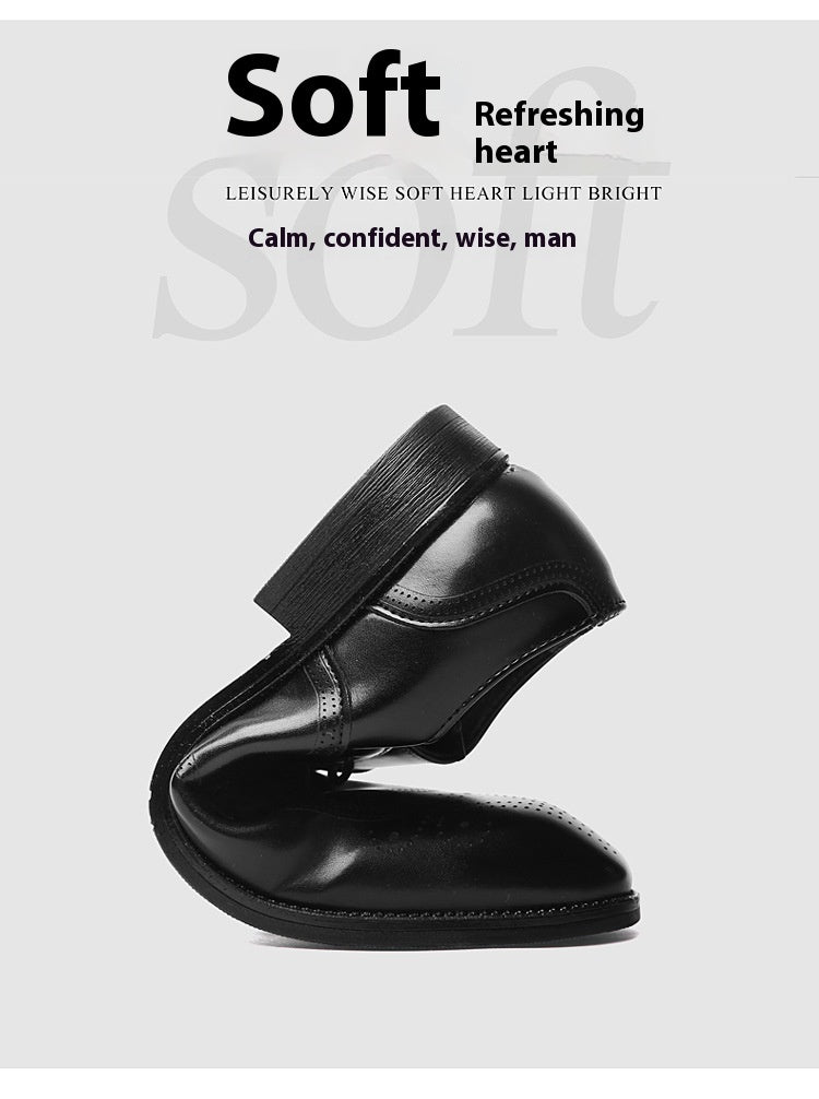 Formelle Lederschuhe Britische Männer Brogue Spitzschuh Spitze