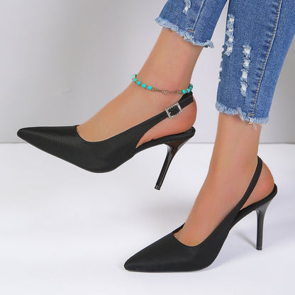 Pointed Toe Buckle Sandals Fashion Summer Stiletto High Heels Shoes For Women - ARCHSHOPE