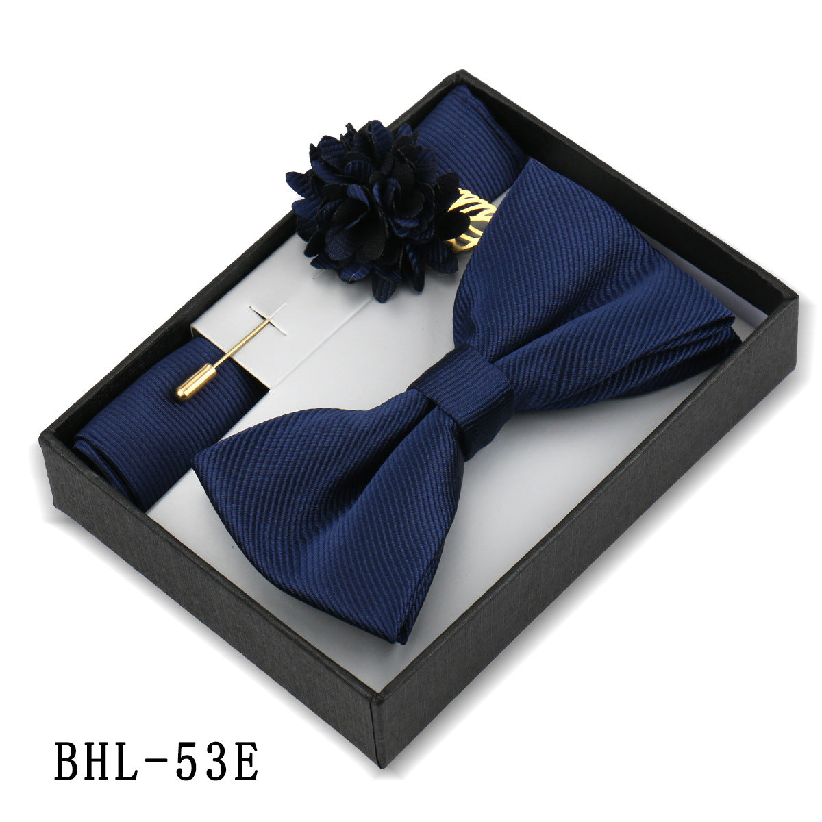 Mens Bow Tie, Pocket Square, And Brooch Gift Set - ARCHSHOPE