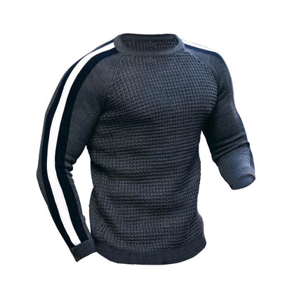 Pull de sport décontracté à bas slim contrasté pour homme