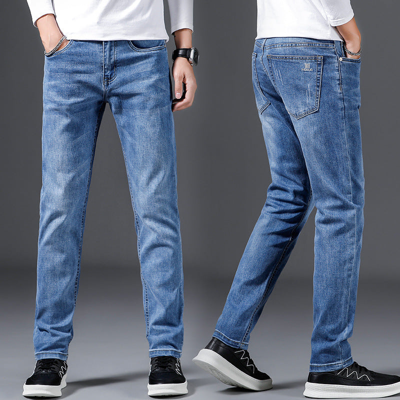 Jean slim élastique droit pour homme