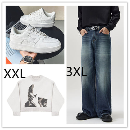 Thick Soled White Casual Sneakers For Men - ARCHSHOPE