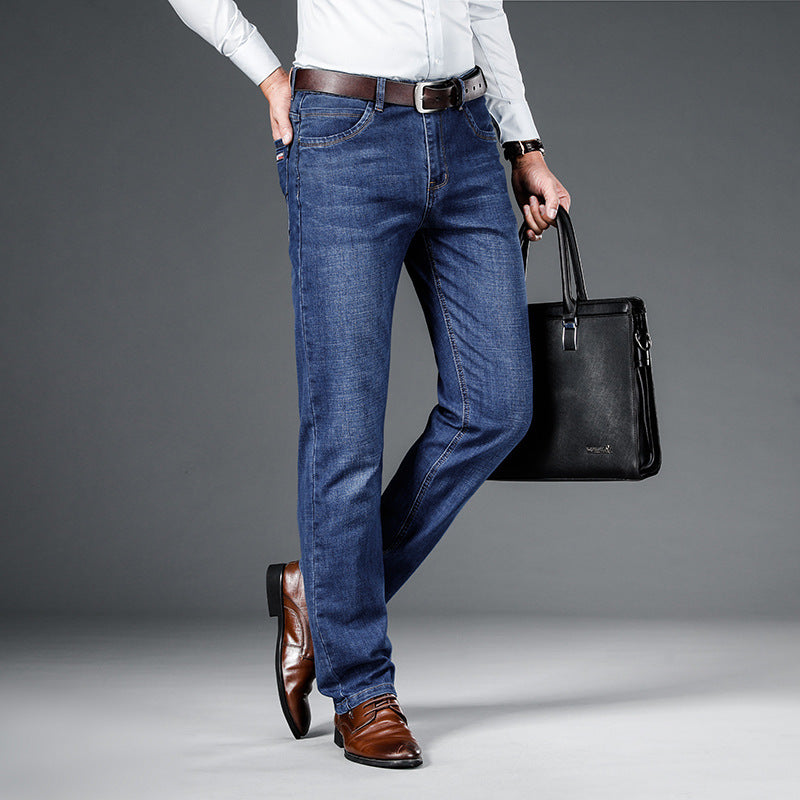 Lockere, gerade Business-Jeans mit verwaschenem Schnitt