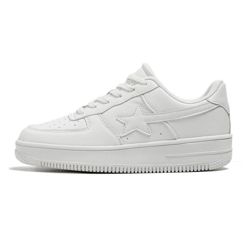 Thick Soled White Casual Sneakers For Men - ARCHSHOPE