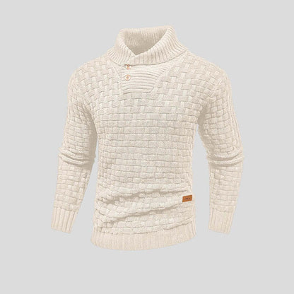 Exquisiter Pullover mit Knopfkaromuster für Jungen