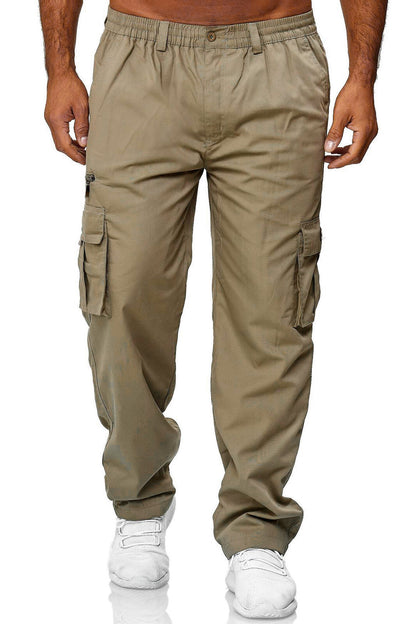 Lässiger Herren-Overall mit mehreren Taschen und geradem Bein