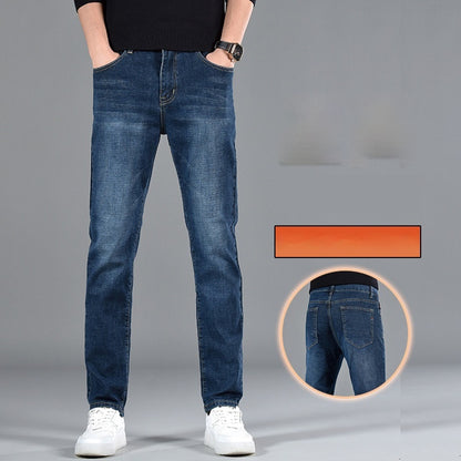 Nouveau jean slim décontracté en coton à jambe droite pour jeunes hommes