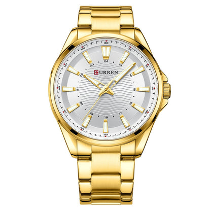 Waterproof Round Mens Simple Steel-Strap Watch - ARCHSHOPE