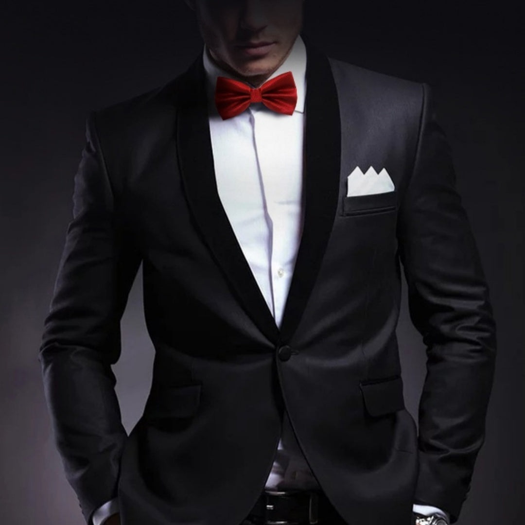 Men's Solid Color Formal Wear Wedding Business Casual Groom Groomsman Bow Tie - ARCHSHOPE
