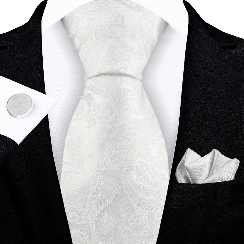 Jacquard-embroidered Cashew Flower Tie - ARCHSHOPE