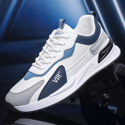 Men's Color Block Mesh Shoes Fashion Casual Lace-up Sneakers Outdoor Breathable Running Sports Shoes - ARCHSHOPE