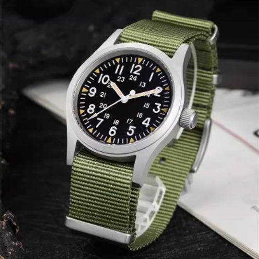 Retro Military Watch With A Quartz Second Hand - ARCHSHOPE