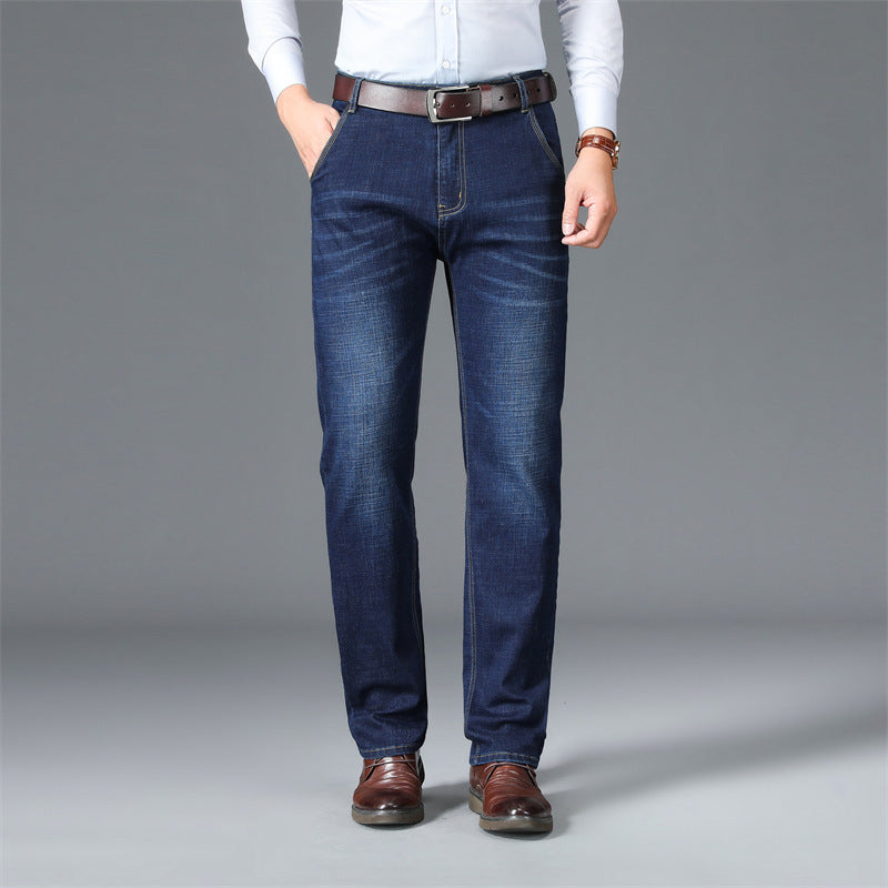 Gepolsterte, warmhaltende Jeans mit Fleecefutter und geradem Bein
