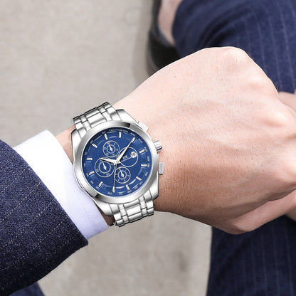 New Luminous Hands Alloy Mens Quartz Watch - ARCHSHOPE