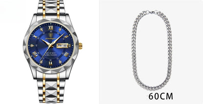 Men's Waterproof Double Calendar Luminous Quartz Watch - ARCHSHOPE
