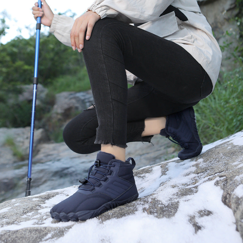 Outdoor Sports Cotton Shoes For Men And Women Winter Warm Slip-on Boots Wear-resistant Anti-ski Thickened Shoes Couple - ARCHSHOPE