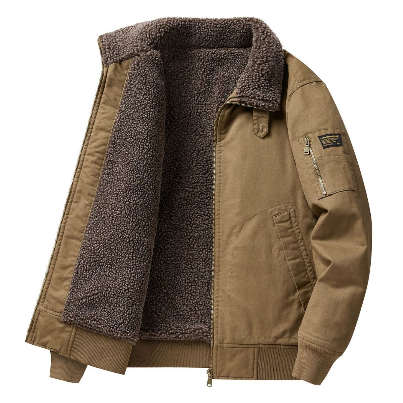 Veste homme automne et hiver doublée polaire veste salopette rembourrée