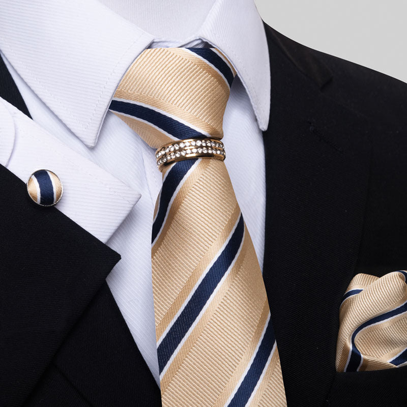 Multi Colored Striped Floral Mens Tie - ARCHSHOPE