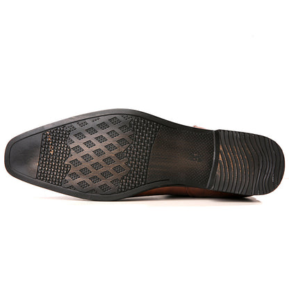 Bottines Chelsea montantes en cuir brillant pour homme, pointure 48