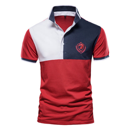 Men's Stitching POLO Shirt Plus Size Men's Short Sleeves - ARCHSHOPE