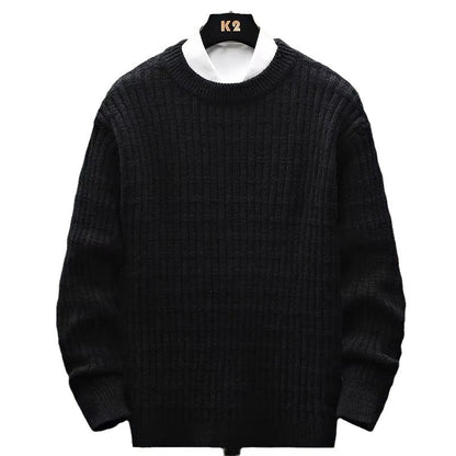 Neu Winter Crew Neck Pullover männer Lose Oberbekleidung