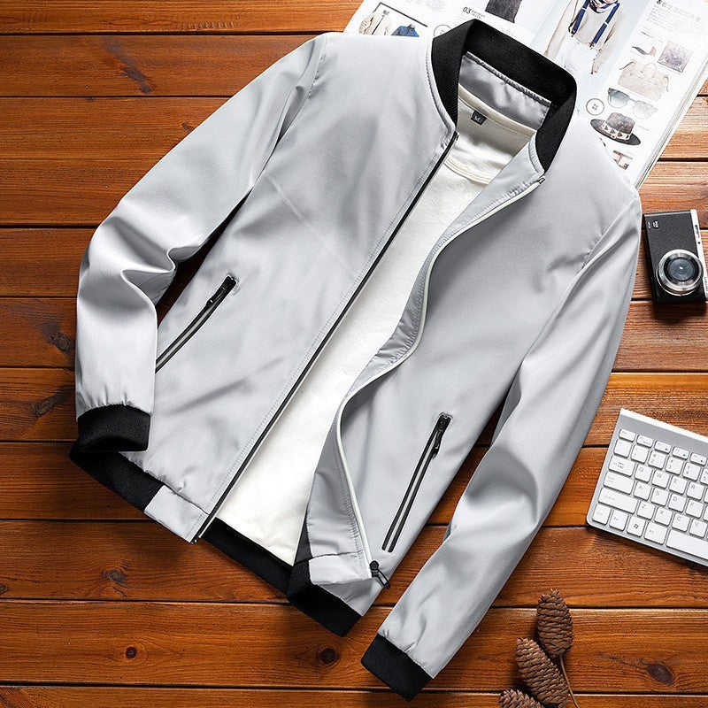 Schlichte, lässige Herrenjacke im koreanischen Stil