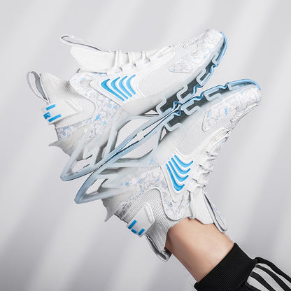 Baskets de course tendance pour hommes, chaussures de sport respirantes en maille, chaussures de marche antidérapantes